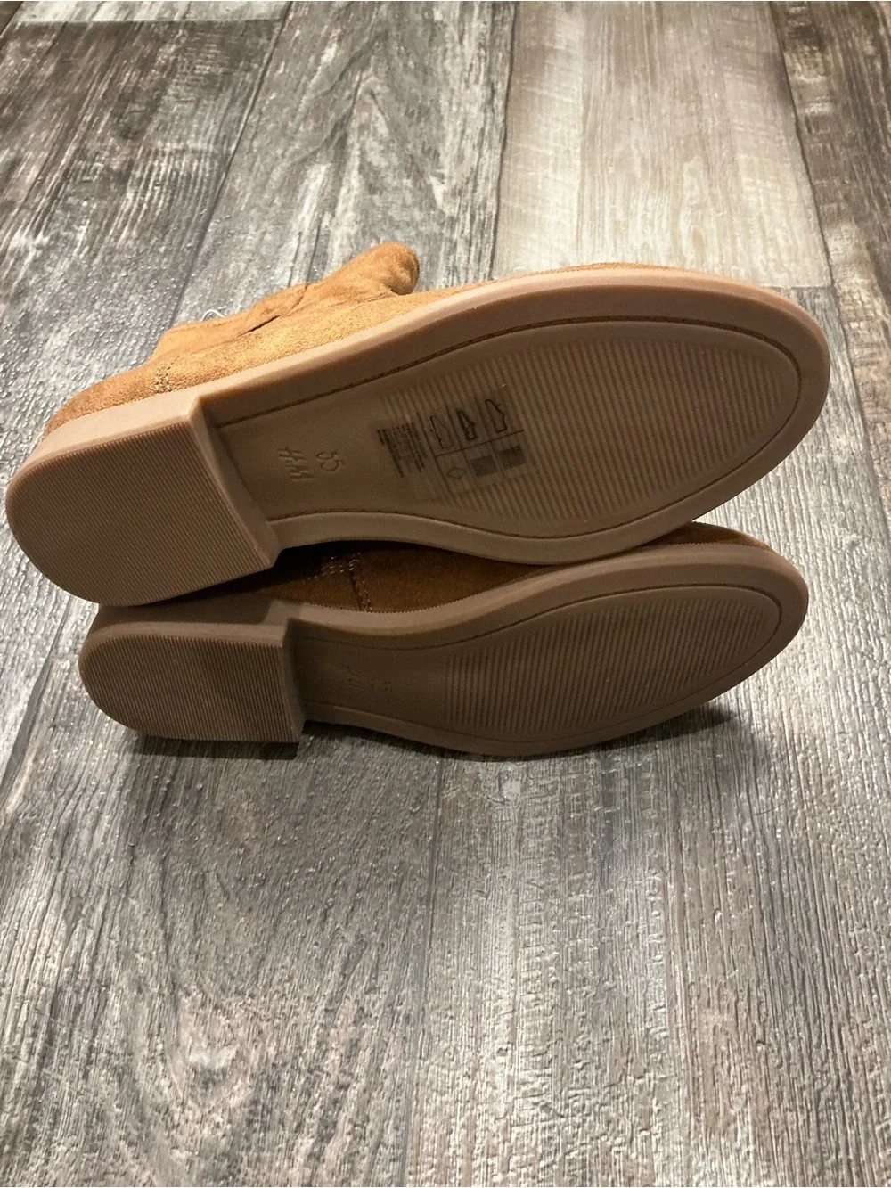 Kid’s H&M Tan Faux Suede Ankle Booties Size 3.5